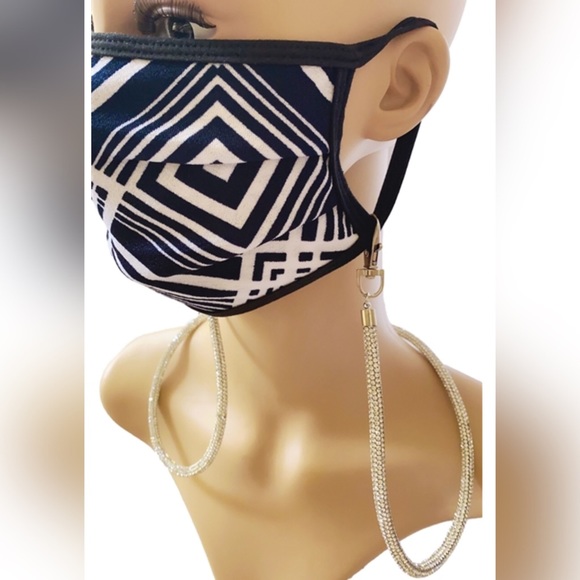 NEW Handmade AB Rhinestone FaceMask Holder Lanyard - Picture 8 of 16